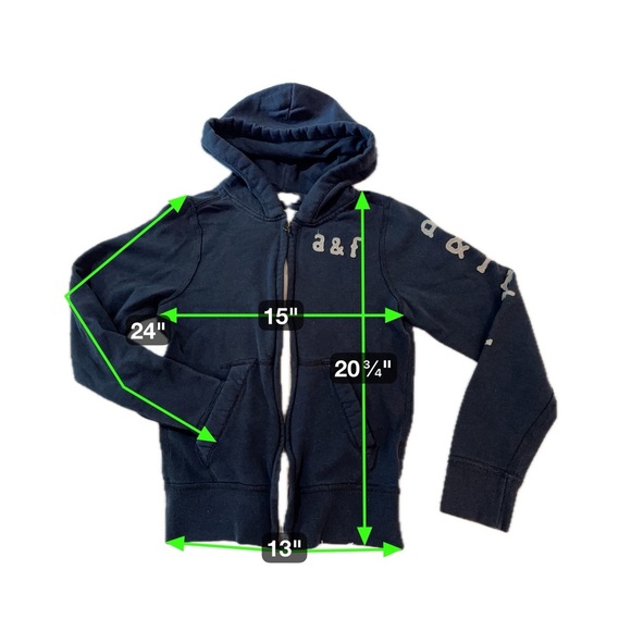 Abercrombie & Fitch Kids Dark Blue Zip-Up Hoodie - Picture 10 of 12